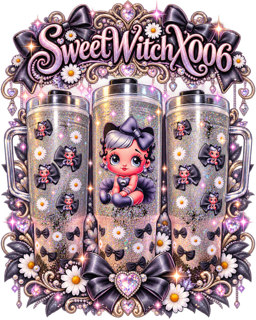 Snow Globe Tumbler mit süßem Motiv und Glitzer